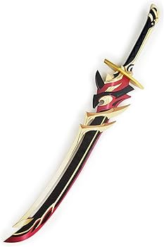 Amazon | 【Yixianda】 日本刀 原神（げんしん） 両手剣 赤角石